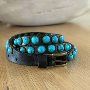 B-Low the Belt Black and Turquoise “Pablo” Belt. Like new!!